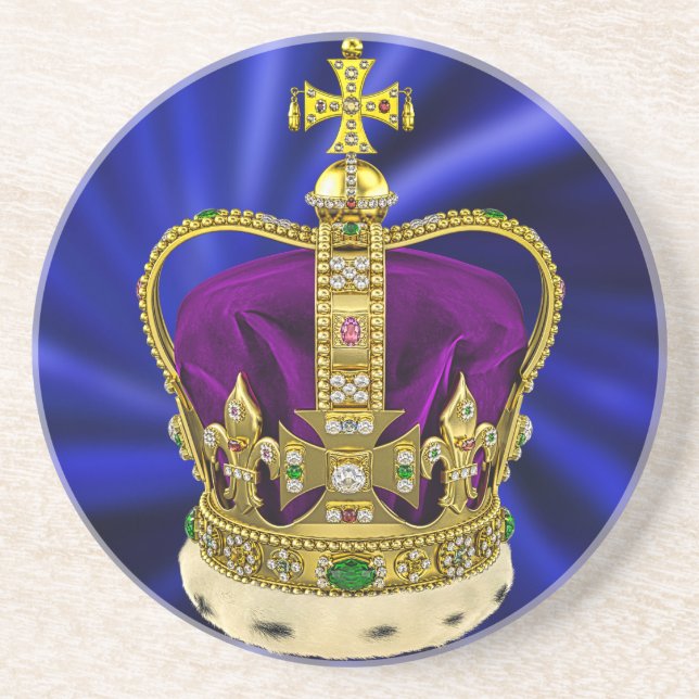 St Edwards Krona med Päls Underlägg (Framsidan)