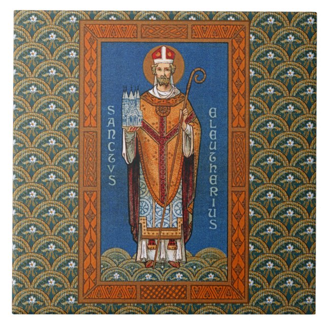 St. Eleutherius of Tournai (GD 01) Kakelplatta (Framsidan)
