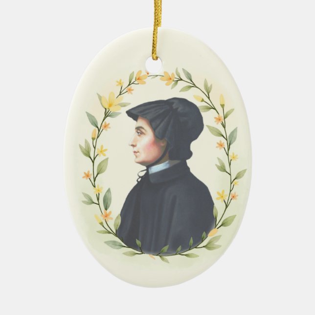 St Elizabeth Ann Seton God's Peace and Blessings Julgransprydnad Keramik (Framsidan)