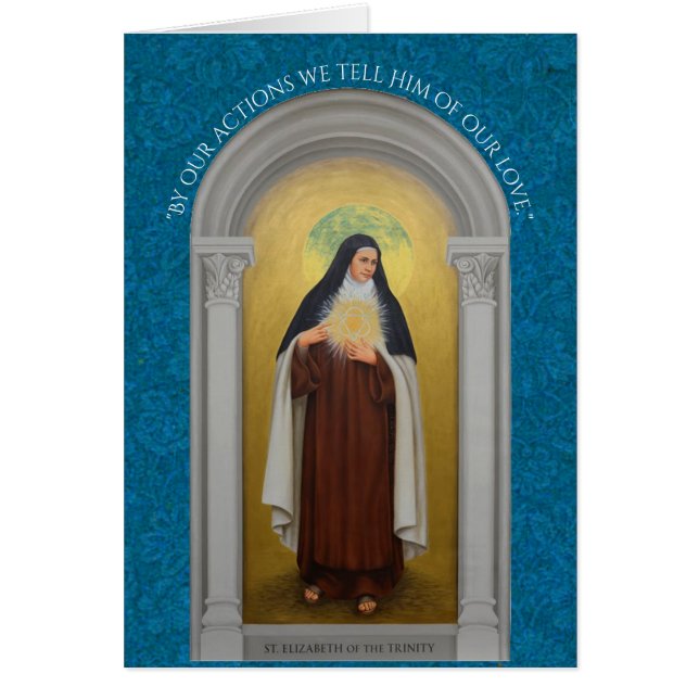 St. Elizabeth av den Carmelite nunnan för Trinity OBS Kort (Framsidan)