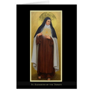 St. Elizabeth av det Carmelite Sanktt för Trinity Hälsningskort