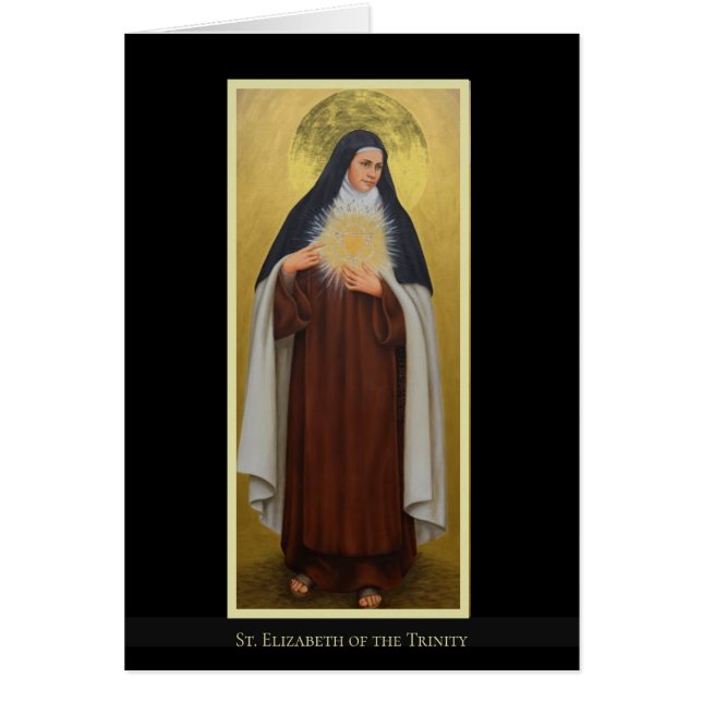 St. Elizabeth av det Carmelite Sanktt för Trinity Hälsningskort (Framsidan)
