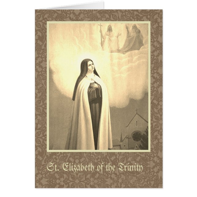 St. Elizabeth av trinityen, Carmelite nunna Hälsningskort (Framsidan)