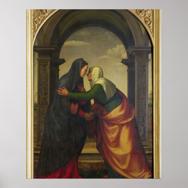 St. Elizabeth besöker Virgin Mary Poster (Framsidan)
