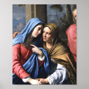 St. Elizabeth besöker Virgin Mary Poster