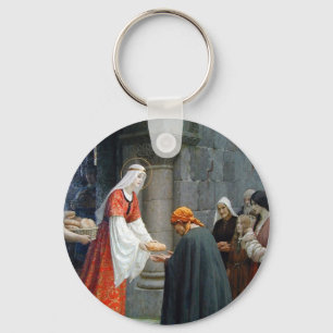 St. Elizabeth från Ungern Matar de fattiga Nyckelring