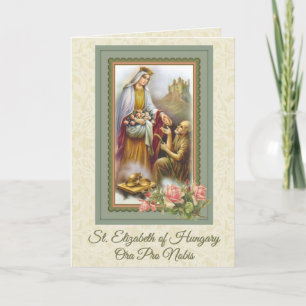 St. Elizabeth från Ungerns katolska Prayer Kort