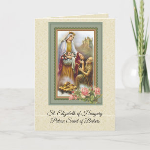 St. Elizabeth från Ungerns katolska Prayer Kort