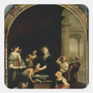 St. Elizabeth of Hungary Fyrkantigt Klistermärke