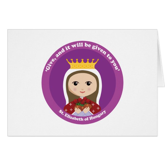 St. Elizabeth of Hungary Hälsningskort (Framsidan Horizontal)