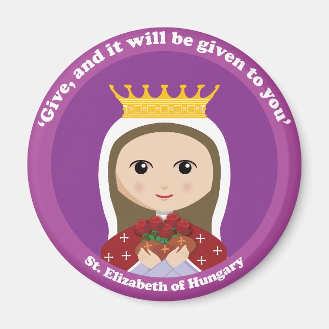 St. Elizabeth of Hungary Magnet (Framsidan)