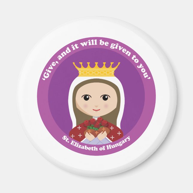 St. Elizabeth of Hungary Magnet (Framsidan)