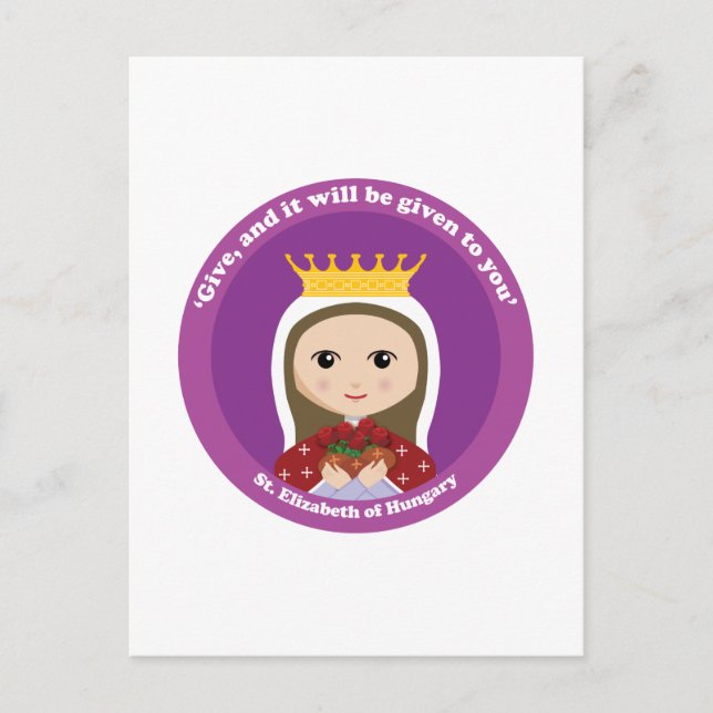 St. Elizabeth of Hungary Vykort (Framsida)