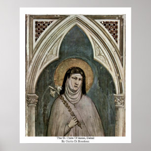 St.en Clare av AssisiDetail av Giotto Di Bondone Poster