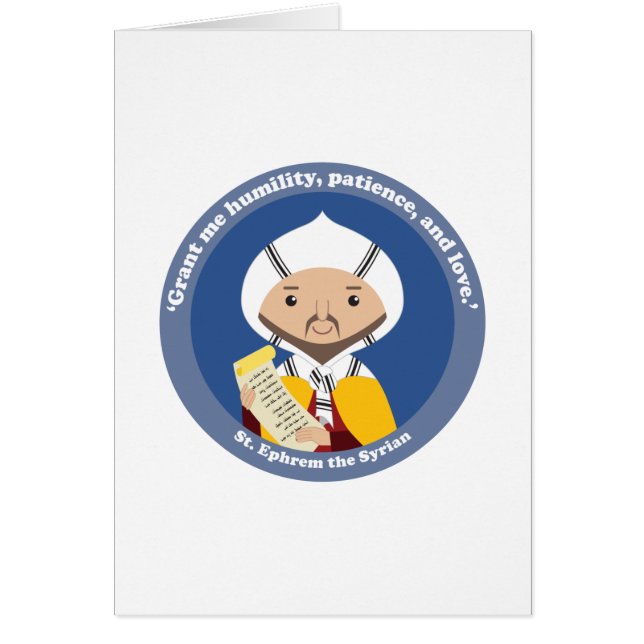 St. Ephrem i Syrien Hälsningskort (Framsidan)