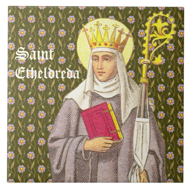 St. Etheldreda (Audrey) (P 003) Kakelplatta (Framsidan)
