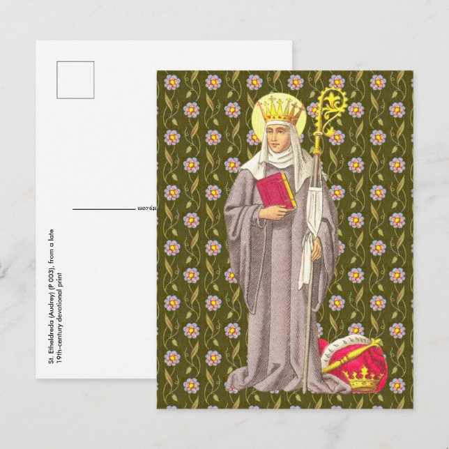 St. Etheldreda (Audrey) (P 003) vykort (Fram/baksida)