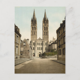 St Etienne Church, Caen, Frankrike Vykort