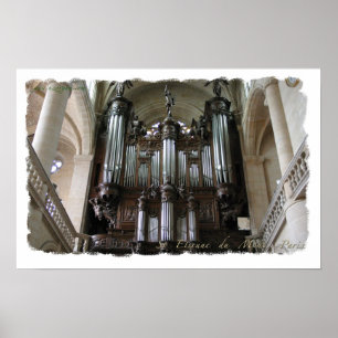 St Etienne du Mont organaffisch Poster