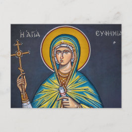 St. Euphemia Ortodox Christian Icon Vykort