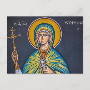 St. Euphemia Ortodox Christian Icon Vykort