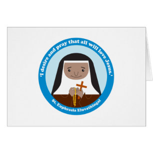 St. Euphrasia Eluvathingal Hälsningskort