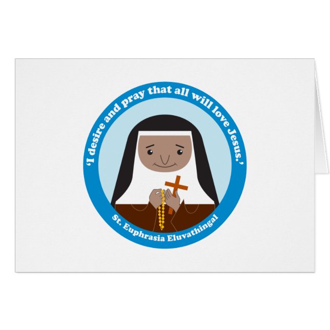 St. Euphrasia Eluvathingal Hälsningskort (Framsidan Horizontal)