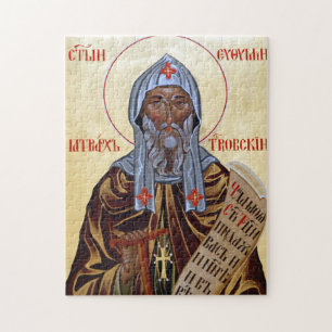 St. Euthymios, patriark av Trnovo Ortodox ikon Pussel