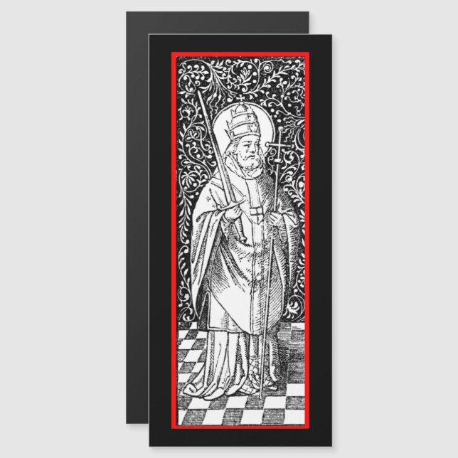 St. Fabian (BG 01a) Magnetiskt gratulationskort (Fram/baksida)