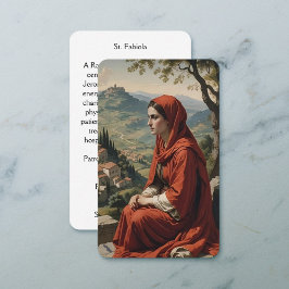 St. Fabiola Heliga Card Visitkort