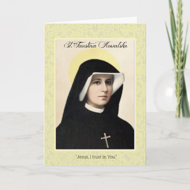 St. Faustina Kowalska av den gudomliga Kort (Framsida)