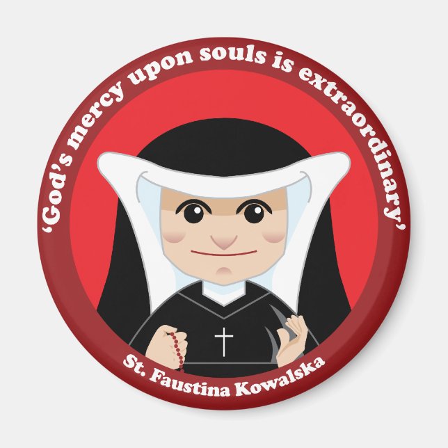 St. Faustina Kowalska Magnet (Framsidan)