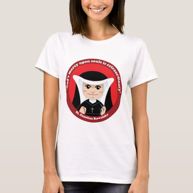 St. Faustina Kowalska T Shirt (Framsida)
