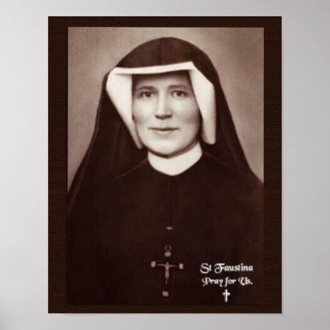 St Faustina Pray for Us Poster (Framsidan)