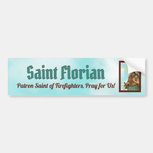 St. Florian med Bucket (Clear Himlar; M 019) Bildekal