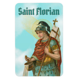 St. Florian med Bucket (Clear Himlar; M 019) Magnet