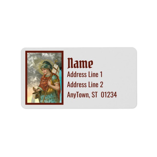 St. Florian med Bucket (Smoke; M 019) Adressetikett (Framsidan)