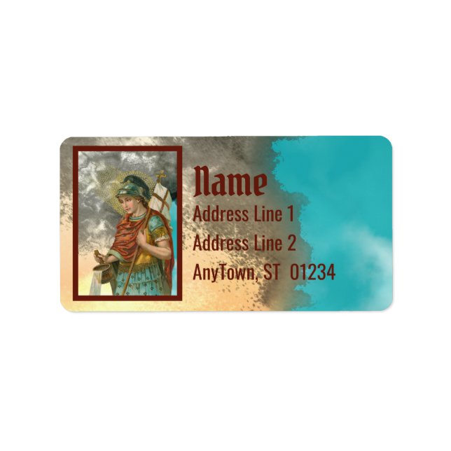 St. Florian med Bucket (Smoke; M 019) Adressetikett (Framsidan)