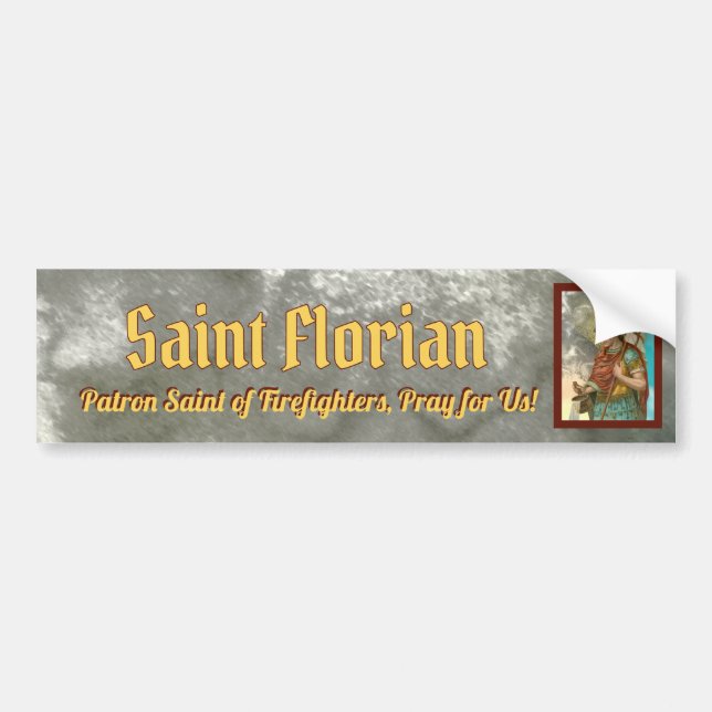 St. Florian med Bucket (Smoke; M 019) Bildekal (Framsidan)