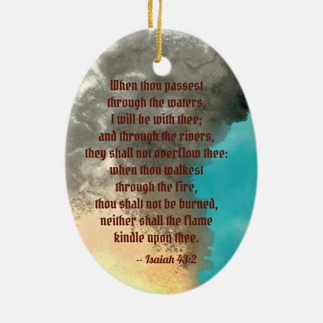 St. Florian med Bucket (Smoke; M 019) Julgransprydnad Keramik (Baksidan)