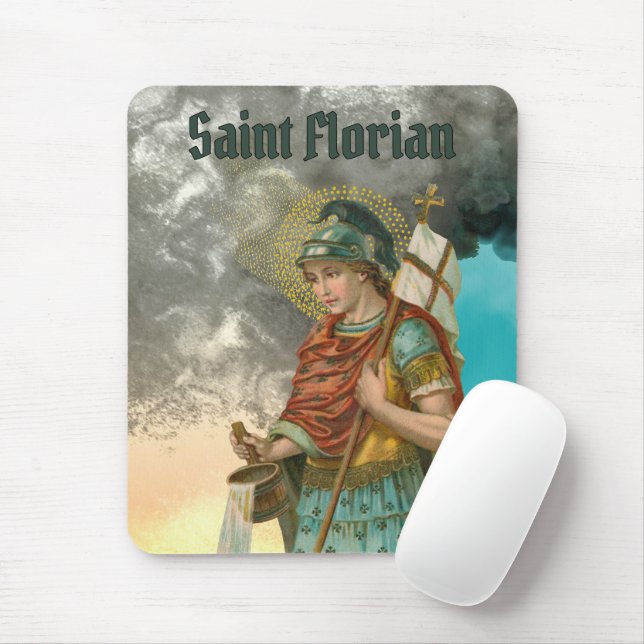 St. Florian med Bucket (Smoke) M 019) Musmatta (Med mus)