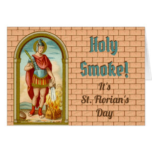 St. Florian of Lorch (BK 32) Blank Greeting Card Hälsningskort