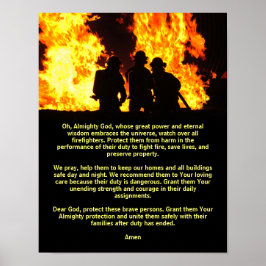 St. Florian Prayer (Said FOR Firefighters) Poster