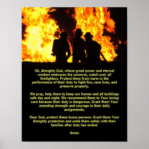 St. Florian Prayer (Said FOR Firefighters) Poster