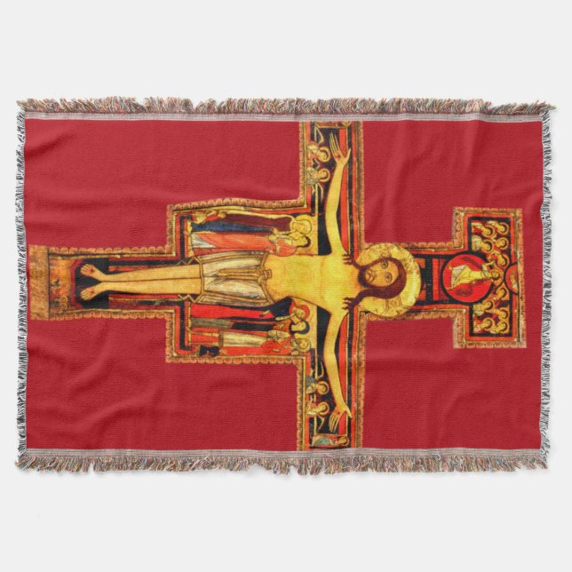 St Frances of Assisi San Damiano Crucifix Blanket Filt (Framsidan)