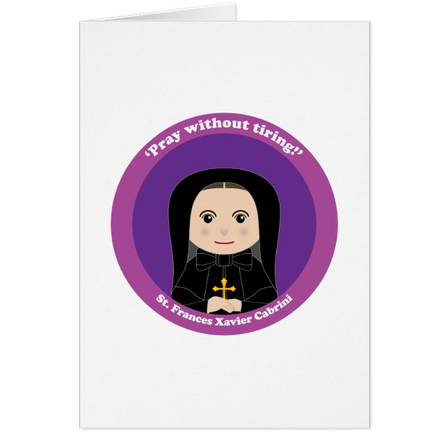 St. Frances Xavier Cabrini Hälsningskort (Framsidan)