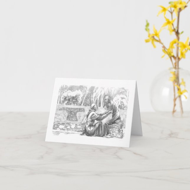 St. Francis and the Leper Kort (Gul blomma)