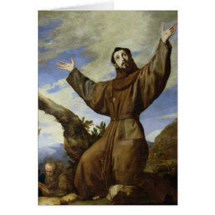 St Francis av Assisi 1642 Hälsningskort