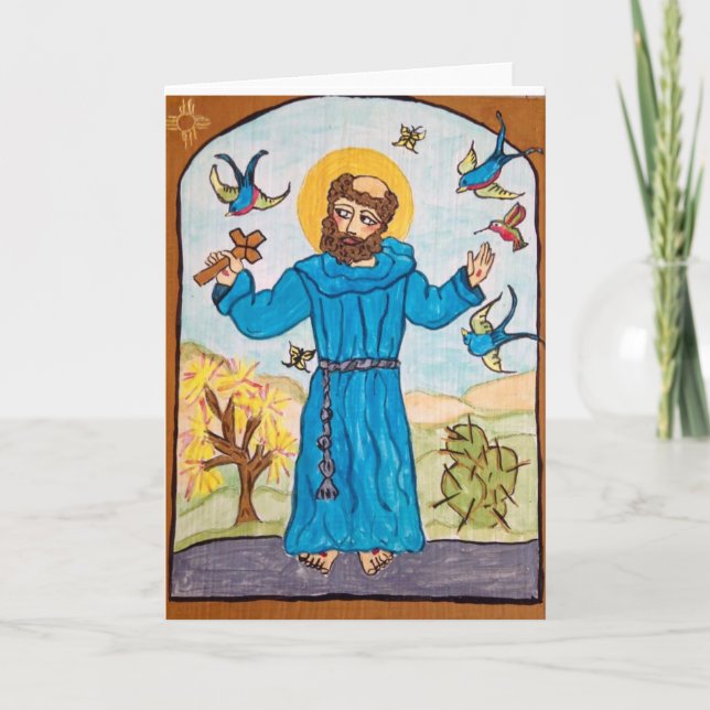 St Francis av Assisi från den original- Retabloen Kort (Framsida)