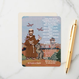 St Francis av Assisi fredsbön Tilläggskort
